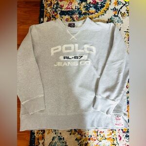 Ralph Lauren Light Gray Crewneck Sweatshirt vintage distressed